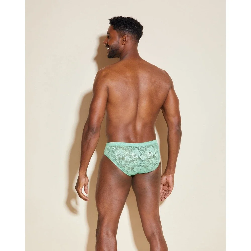 Cosabella Never Say Never Comfort Micro Brief Men's Lace Underwear Ghana Green S